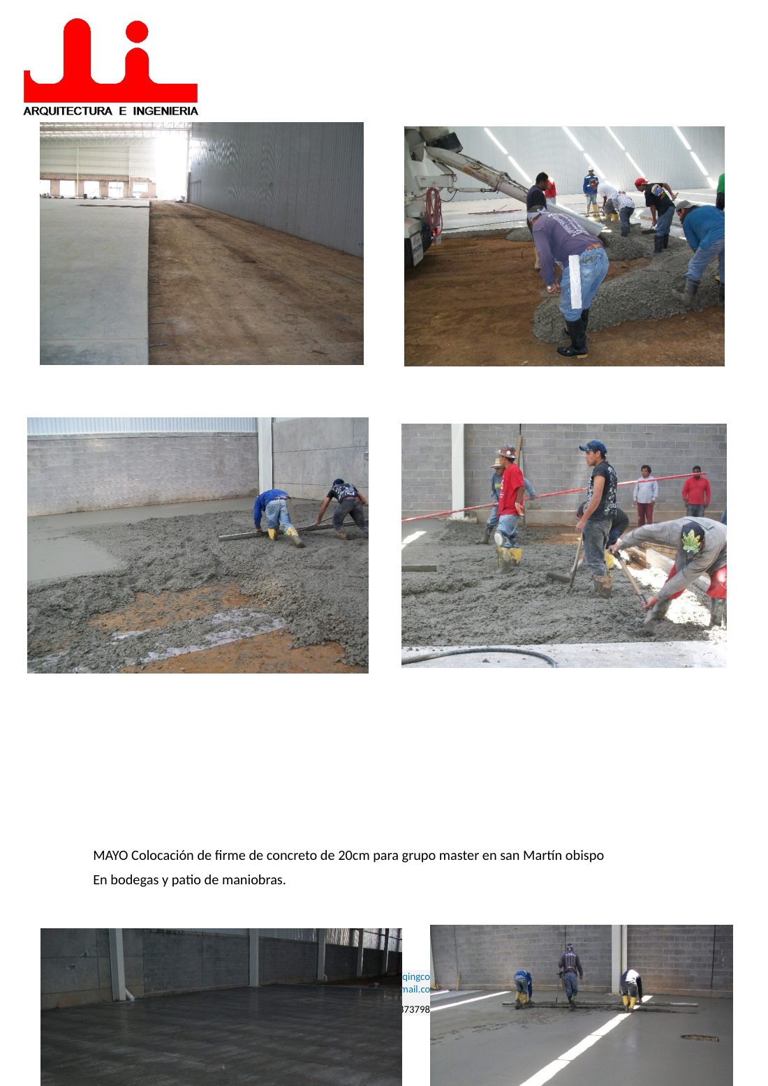 Firme de concreto para Grupo Master