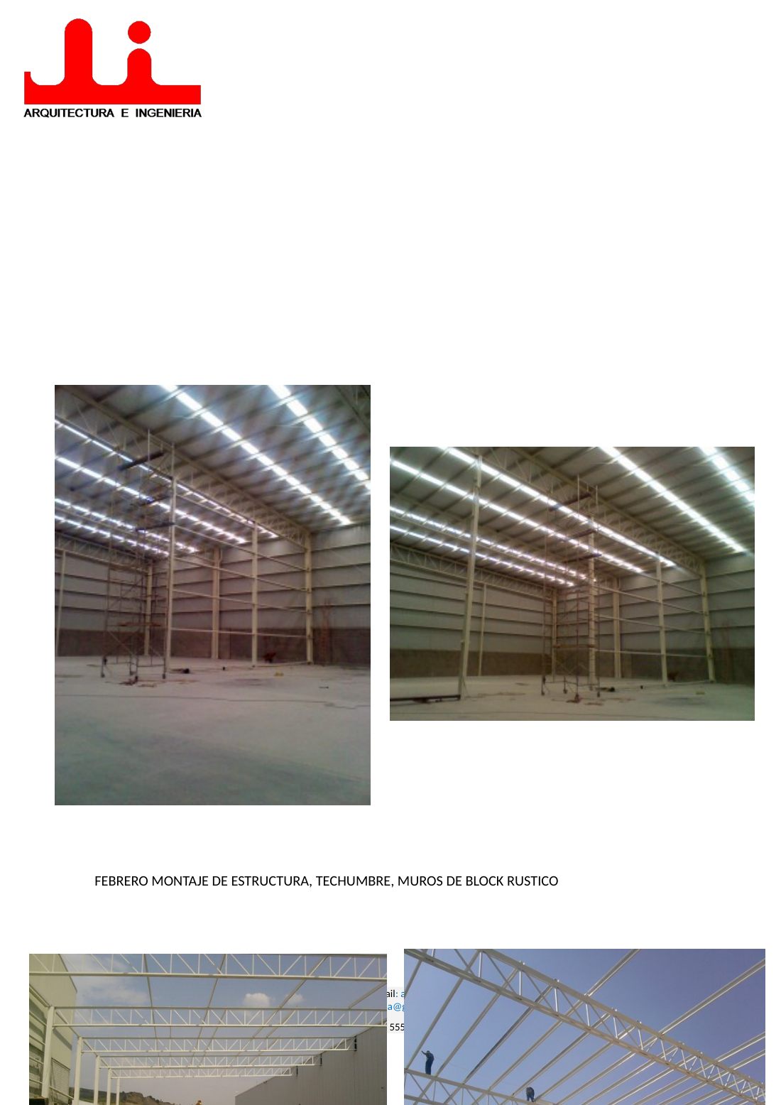 Montaje de estructura, techumbre y muros
